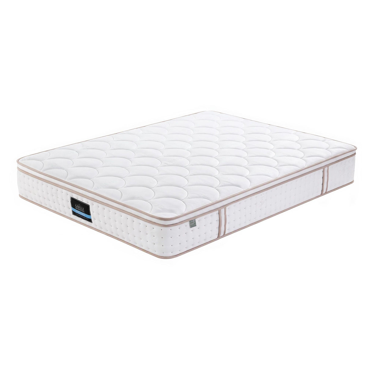 30cm King Spring Mattress with 5-Zone Firm Back Support and Tencel Cover - White