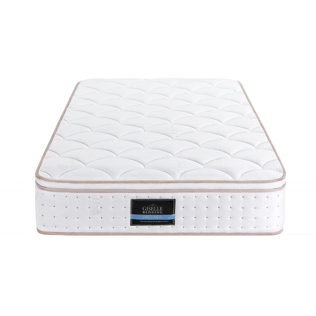 30cm Single 5-Zone Firm Spring Mattress with Tencel Cover - White