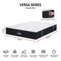 Double Reversible Spring Mattress 35cm with Cashmere Cover and Gel Foam - White/Charcoal