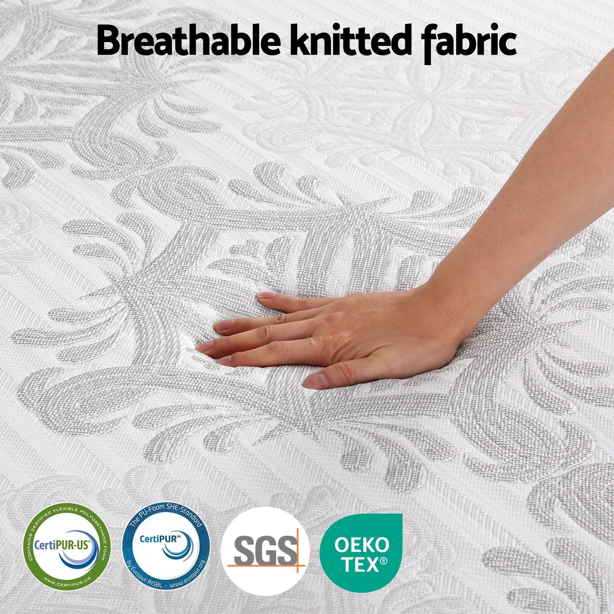 Double Mattress 37cm 4-in-1 Adjustable Firmness Cooling Gel Memory Foam Dual-Zone Flippable for Couples