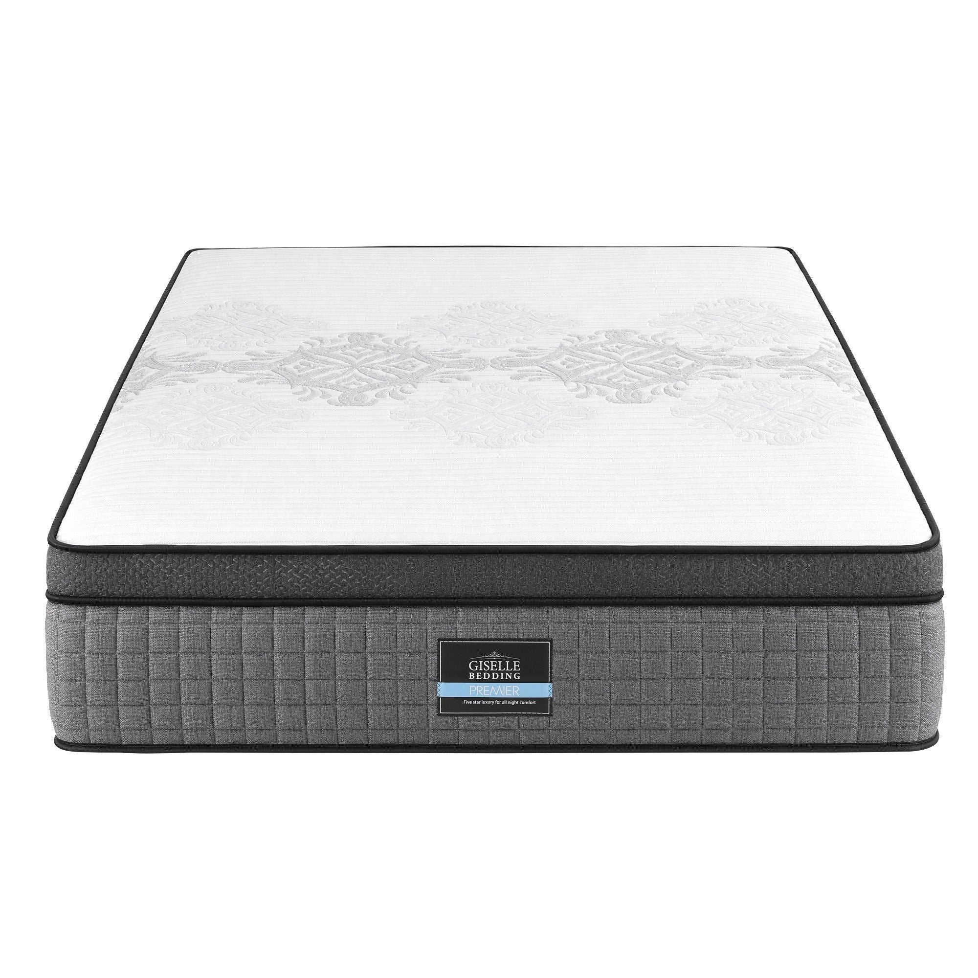 King Mattress 37cm 4-in-1 Adjustable Firmness Cooling Gel Memory Foam Dual-Zone Flippable for Couples