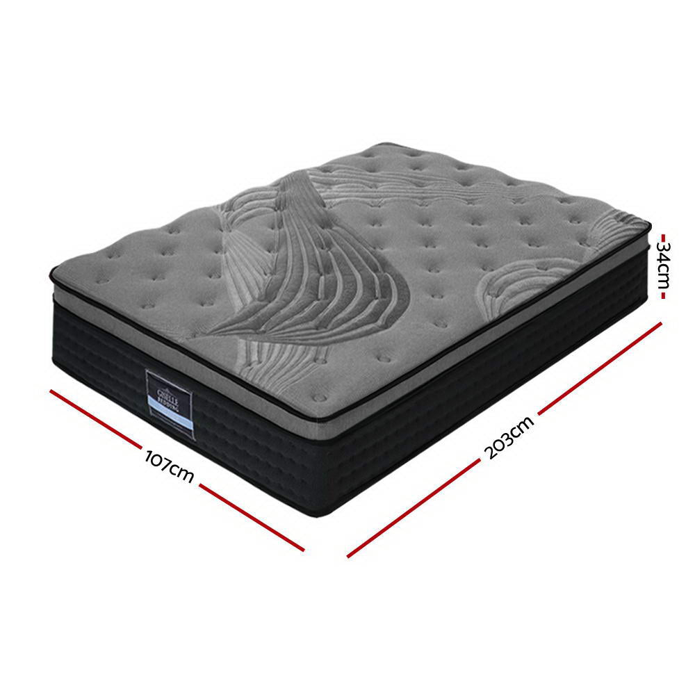 Alanya Euro Top Pocket Spring Mattress 34cm Thick - King Single