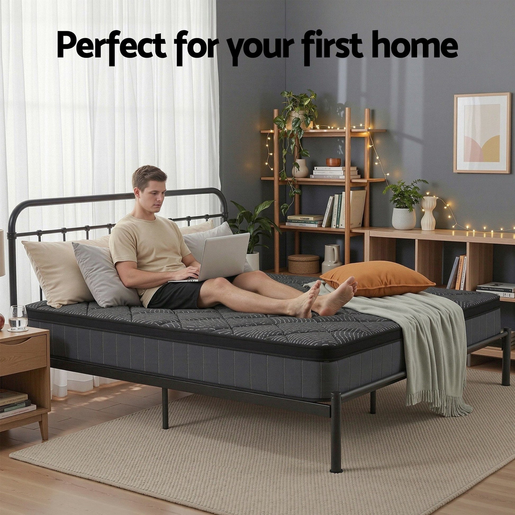 Double Mattress 25cm Pocket Spring Latex Euro Top Medium Firm Bed-8