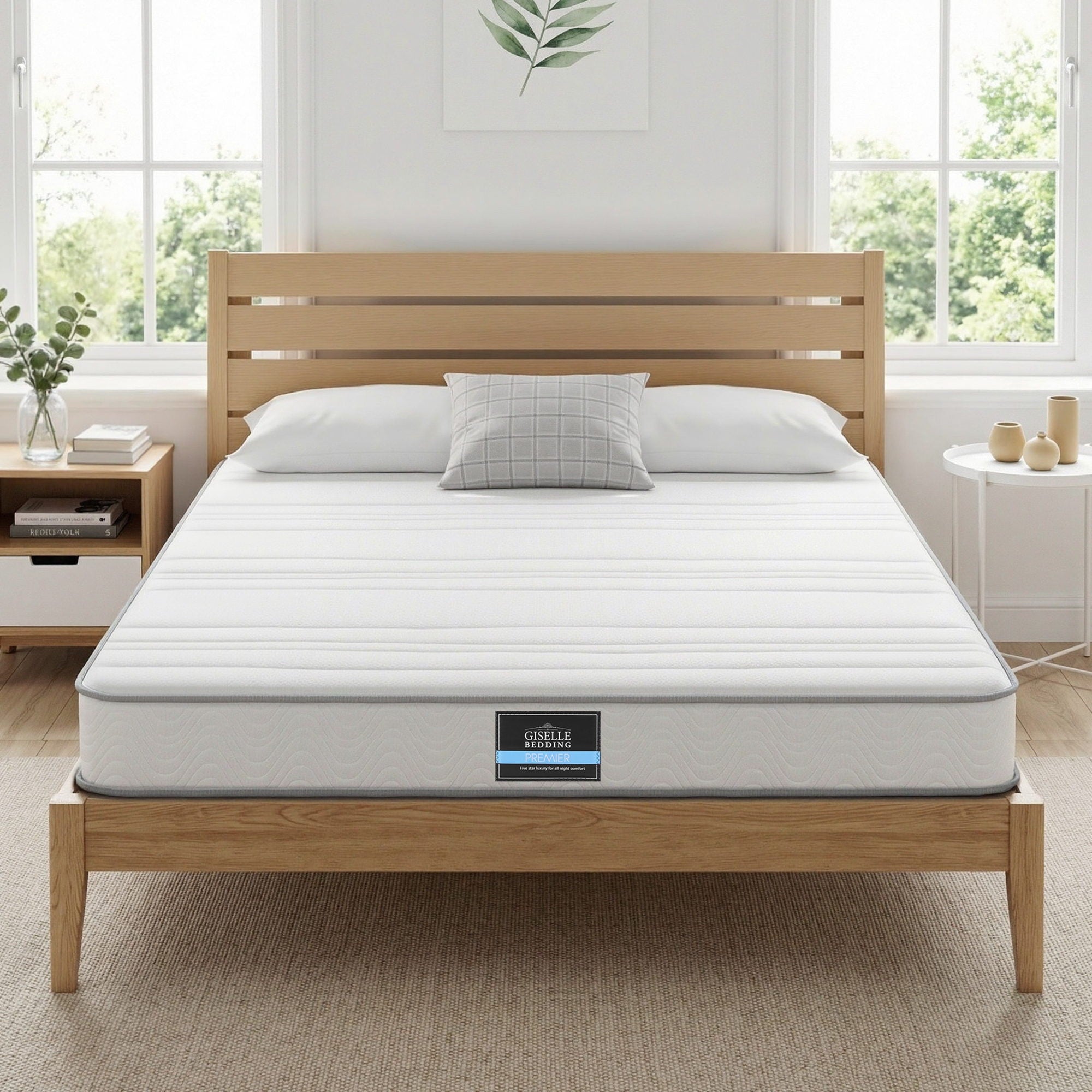 Queen Mattress 20cm with Reinforced Edge Support Egg-Crate Foam