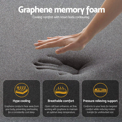 35cm Mattress Graphene Memory Foam Medium Firm Euro Top Mattresses King