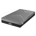 King Single Mattress 26cm Firm Pocket Spring Dual Edge Support Dark Grey