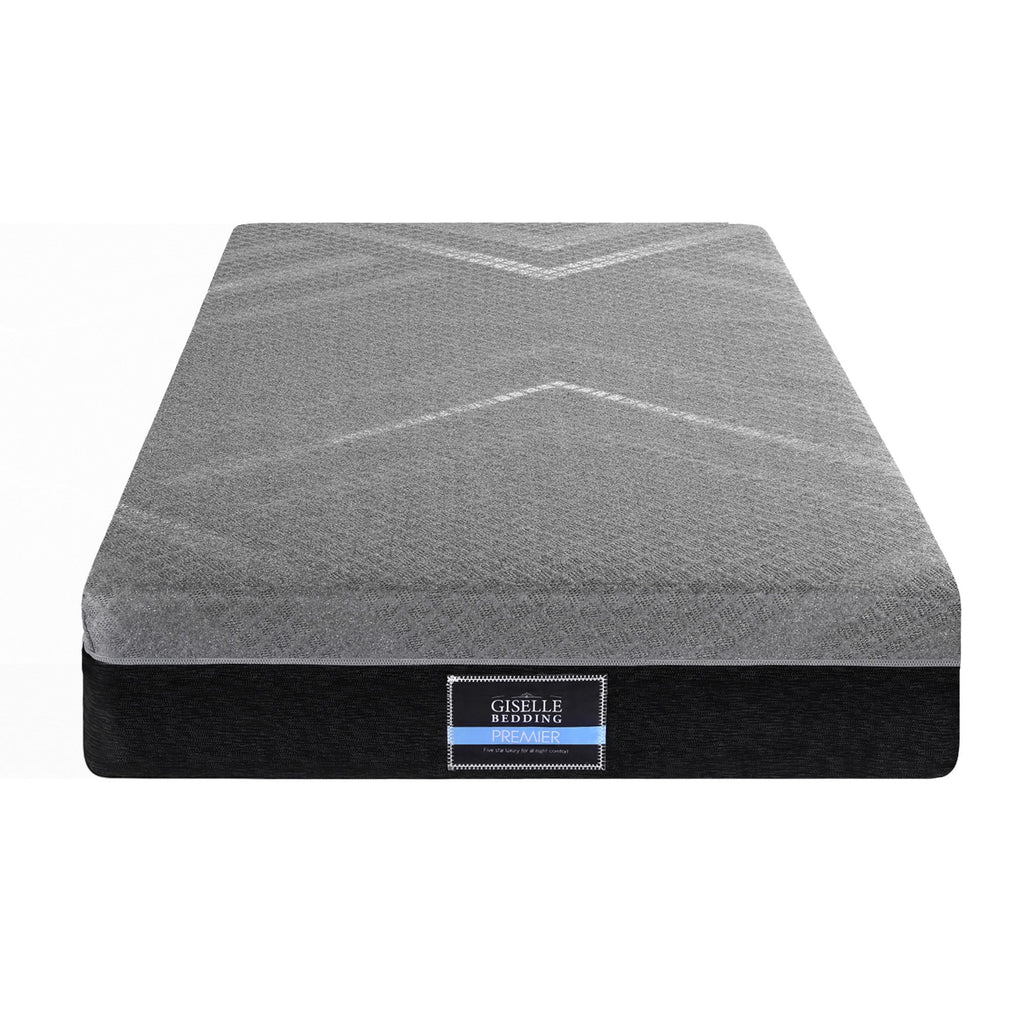 King Single Mattress 26cm Firm Pocket Spring Dual Edge Support Dark Grey