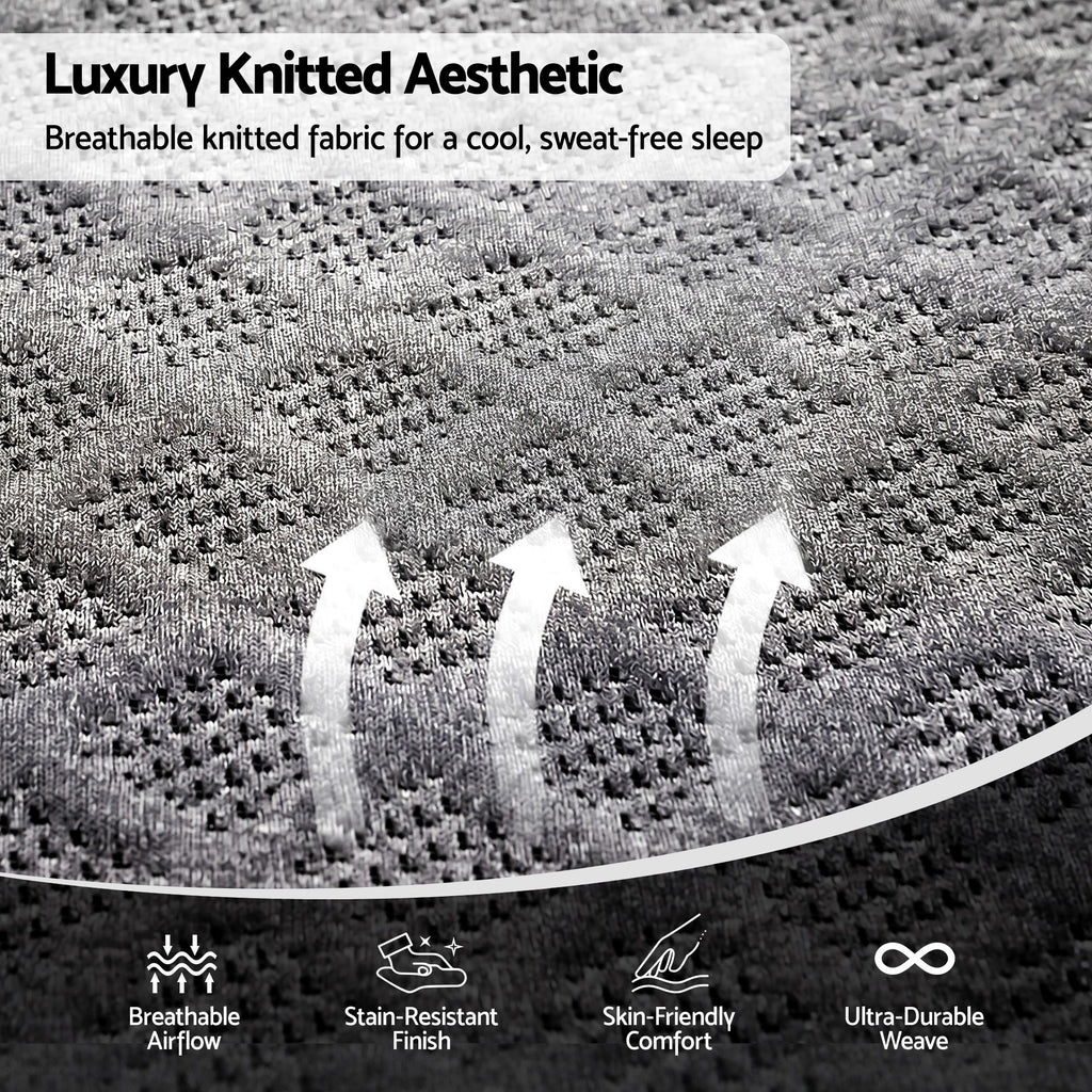 King Single Mattress 26cm Firm Pocket Spring Dual Edge Support Dark Grey
