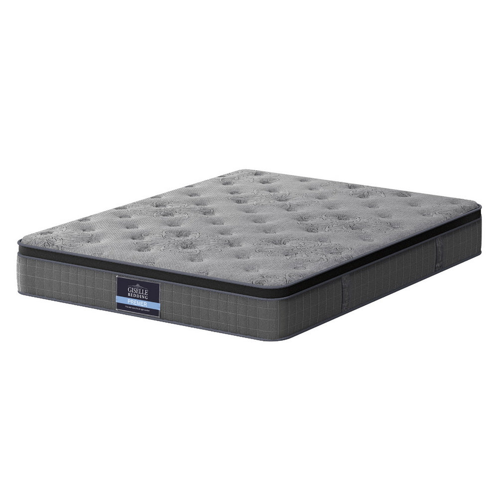 26cm Mattress King Latex Foam Mattresses with gray tufted surface and breathable bamboo charcoal fabric cover by Bedzy