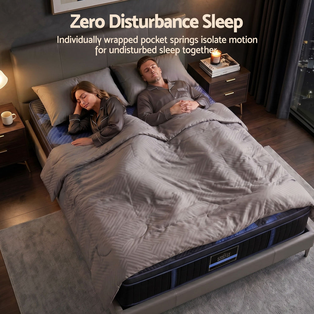 34cm Double Hybrid Mattress with Cooling Gel Memory Foam and Edge Support