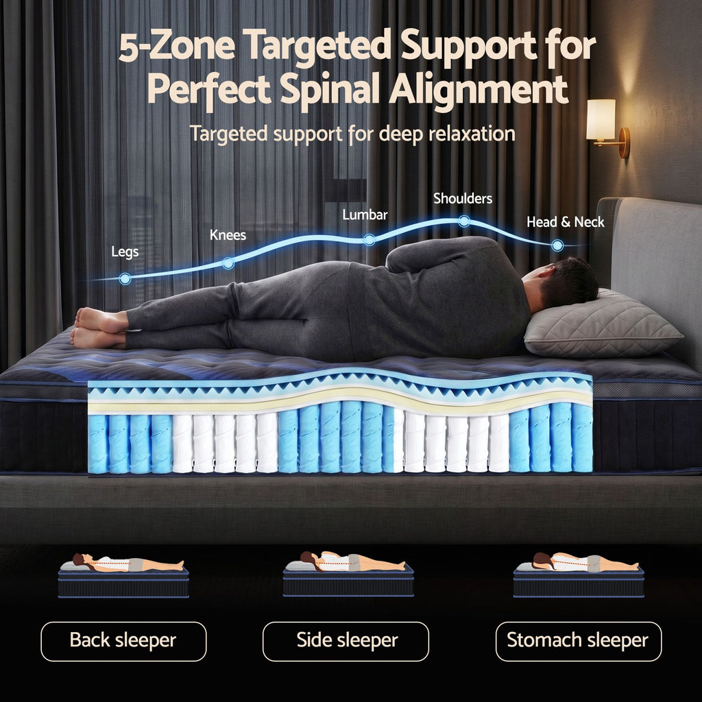 34cm King Hybrid Mattress with Cooling Gel Memory Foam and Edge Support
