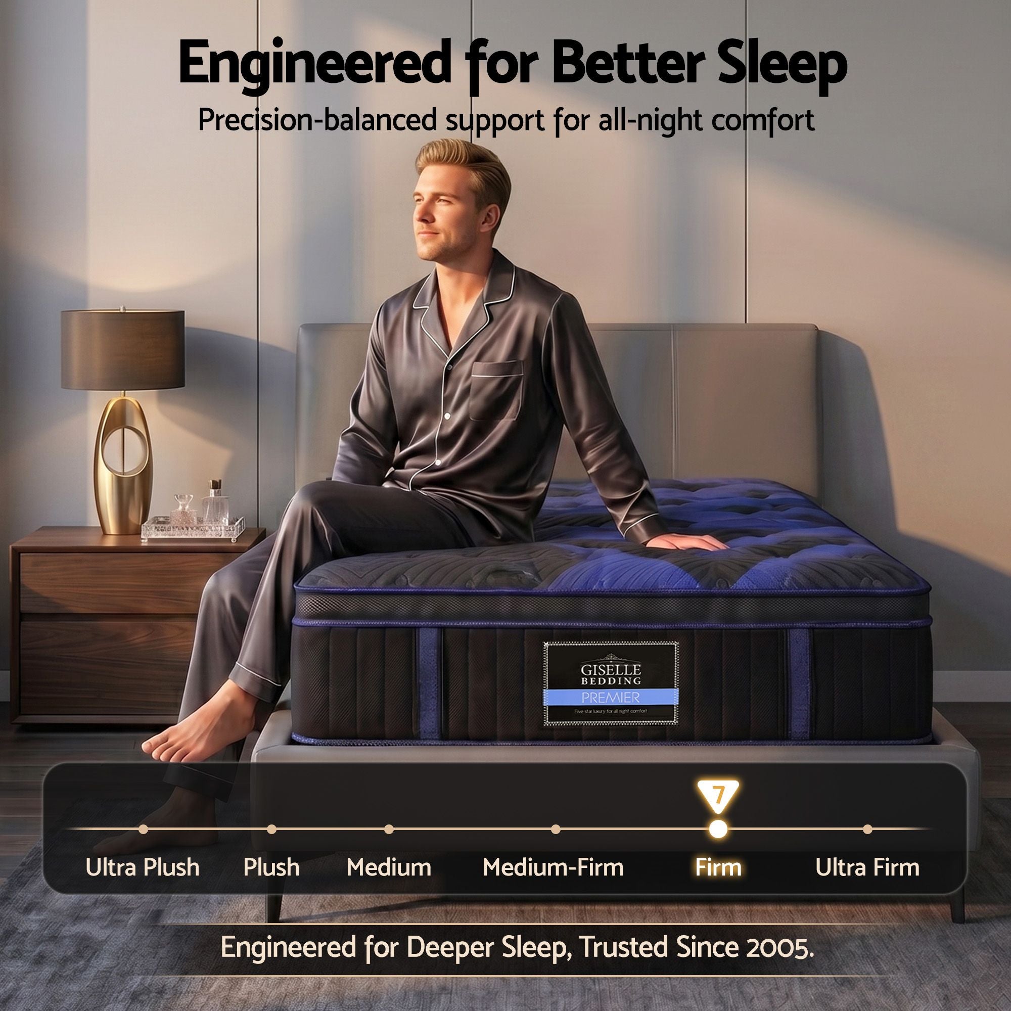 34cm Single Hybrid Mattress with Cooling Gel Memory Foam and Edge Support