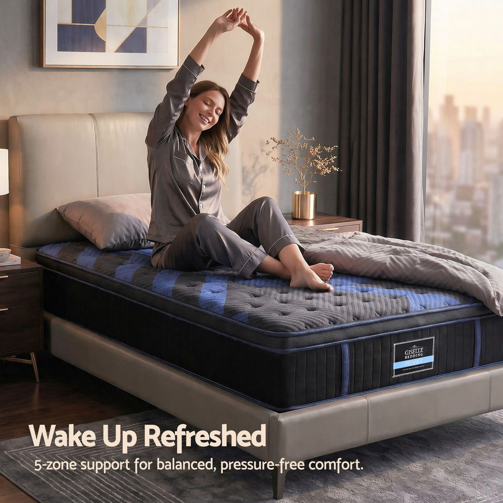 34cm Single Hybrid Mattress with Cooling Gel Memory Foam and Edge Support