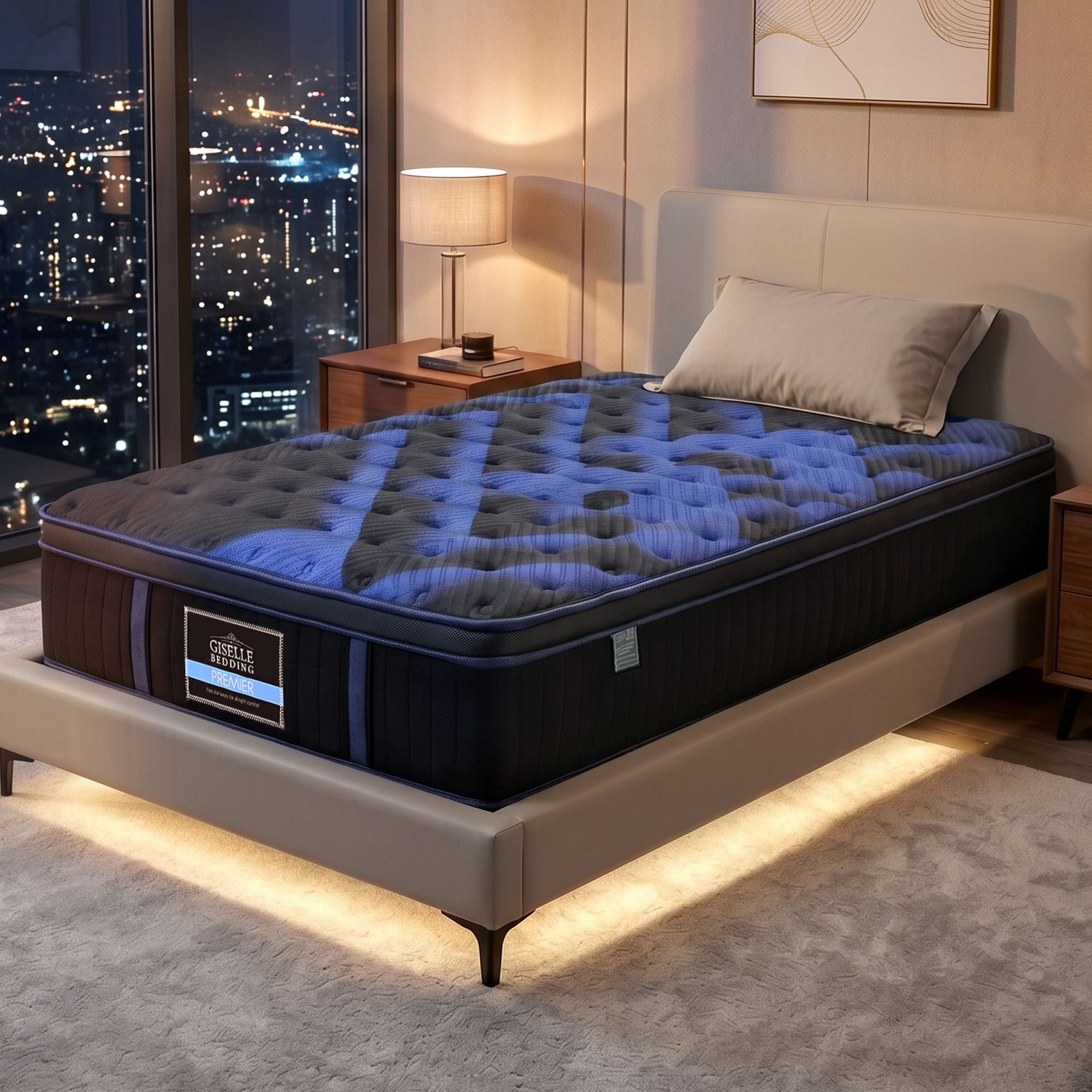 34cm Single Hybrid Mattress with Cooling Gel Memory Foam and Edge Support