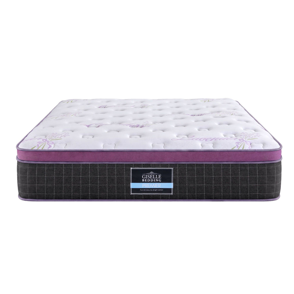Double Euro Top Mattress Firm Pocket Spring Edge Support