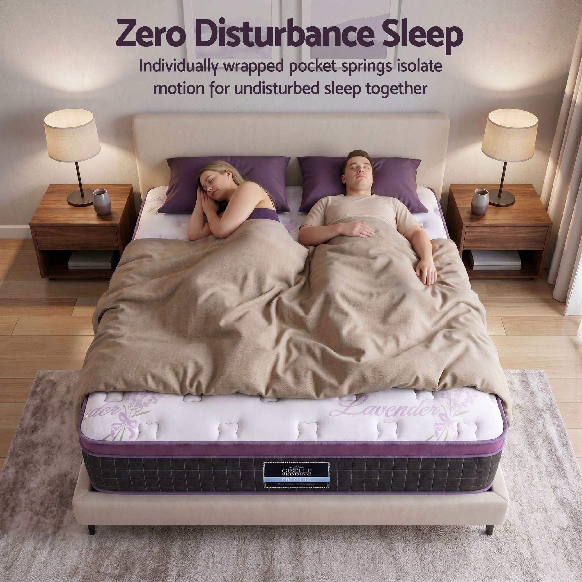 Double Euro Top Mattress Firm Pocket Spring Edge Support