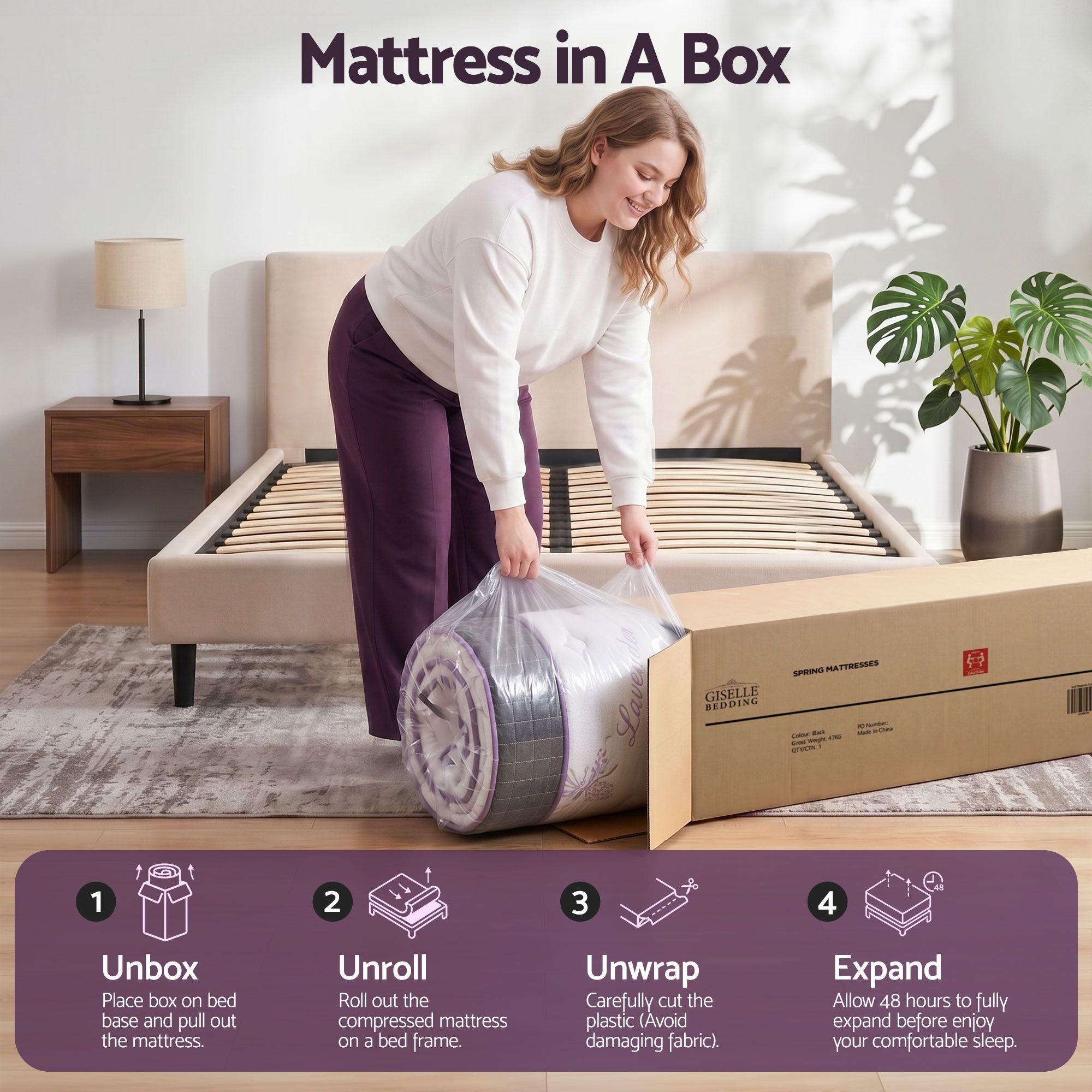 King Euro Top Mattress Firm Pocket Spring Edge Support