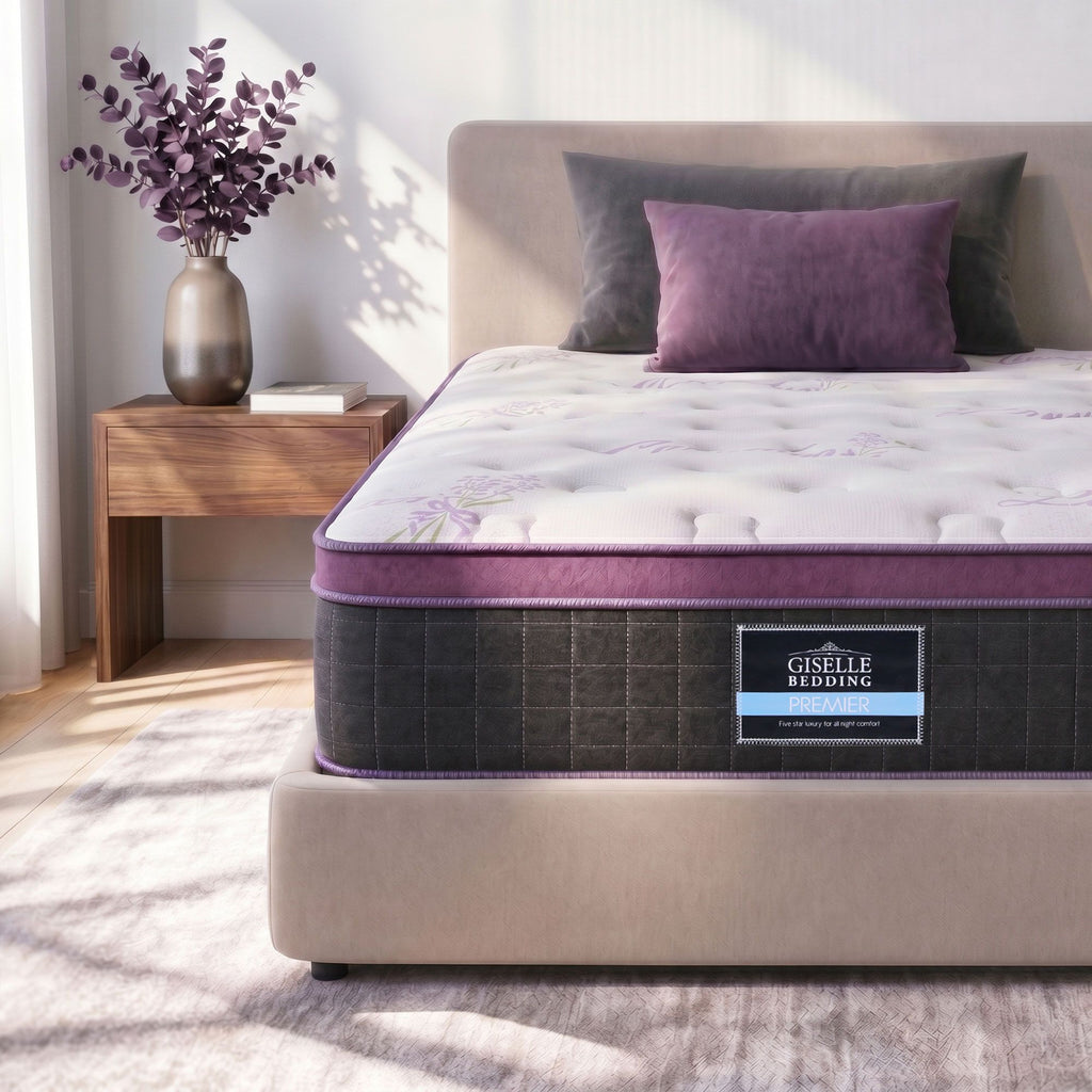 King Single Euro Top Mattress Firm Pocket Spring Edge Support