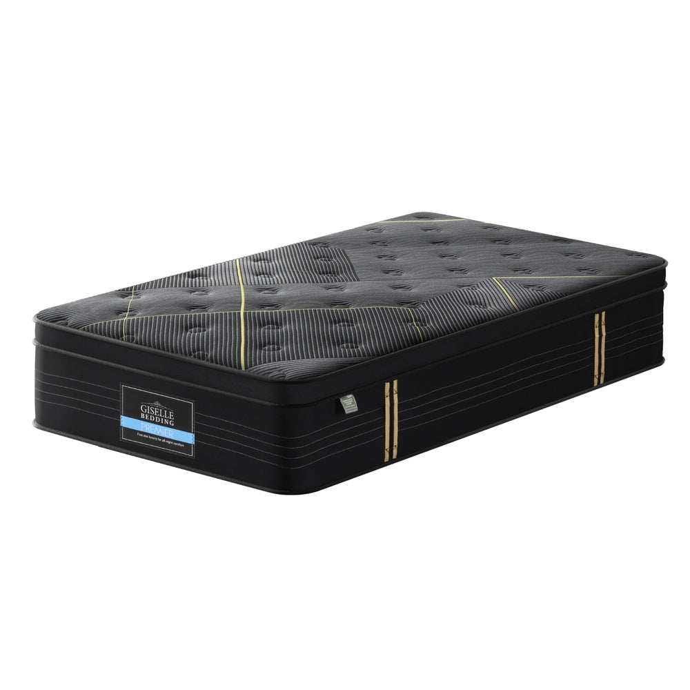 Midnight Series Bamboo Charcoal Euro Top Mattress 35cm Thick - Single