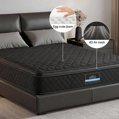 Mattress 34cm 5-Zone Pocket Spring Egg-crate Memory Foam King