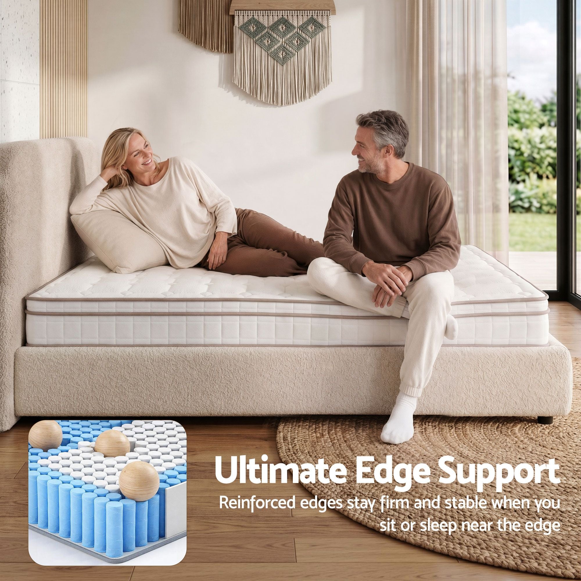 20cm Firm King Mattress Pocket Spring for Bedroom or Guest Room