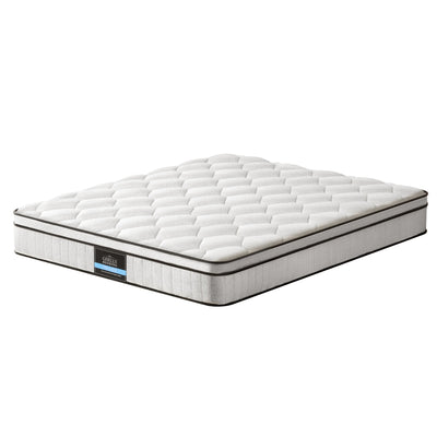 Elysium Series Euro Top Mattress 22cm Thick - King with quilted medium-firm surface, ideal for bedroom furniture by Bedzy