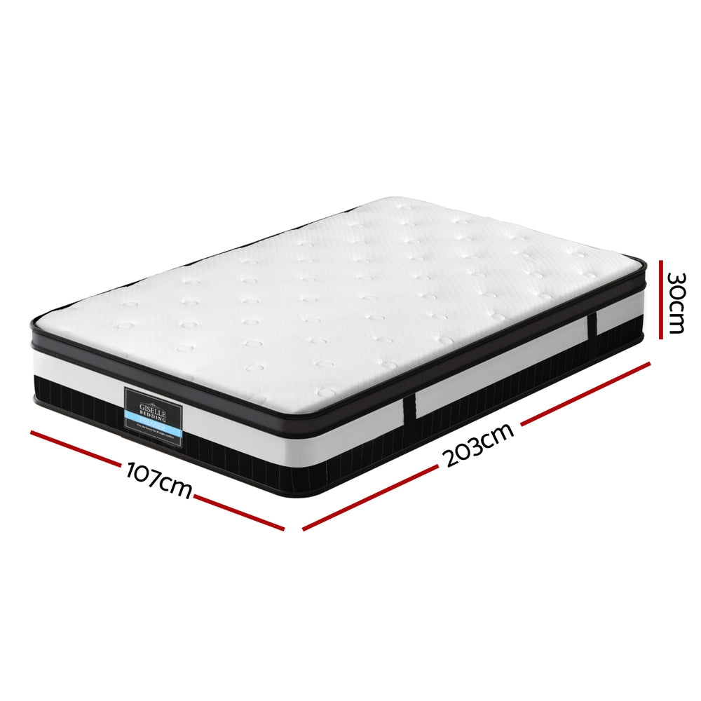 Breeze Euro Top pocket Spring Mattress 30cm Thick - King Single