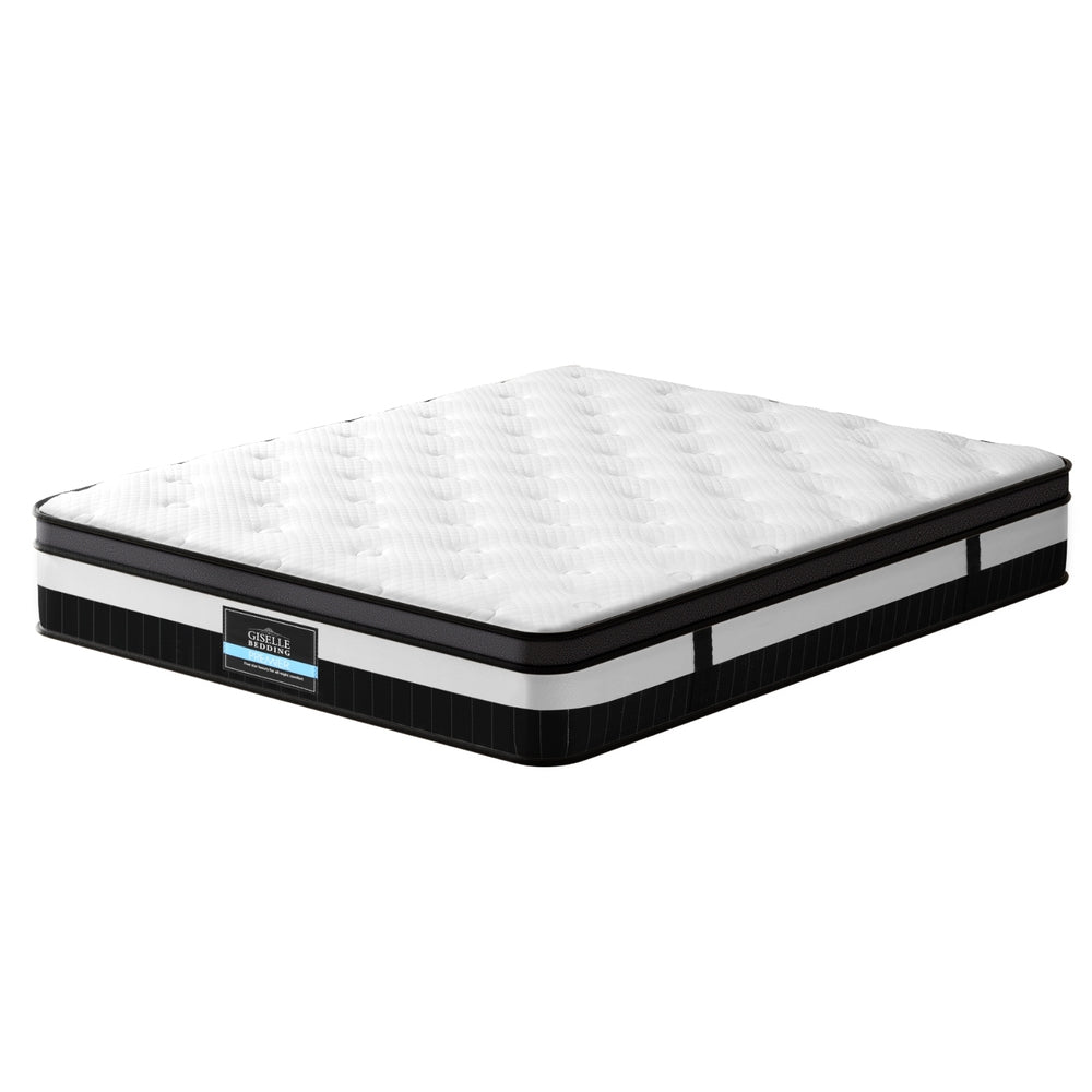 Breeze Euro Top pocket Spring Mattress 30cm Thick - Queen with medium-firm support and quilted top design