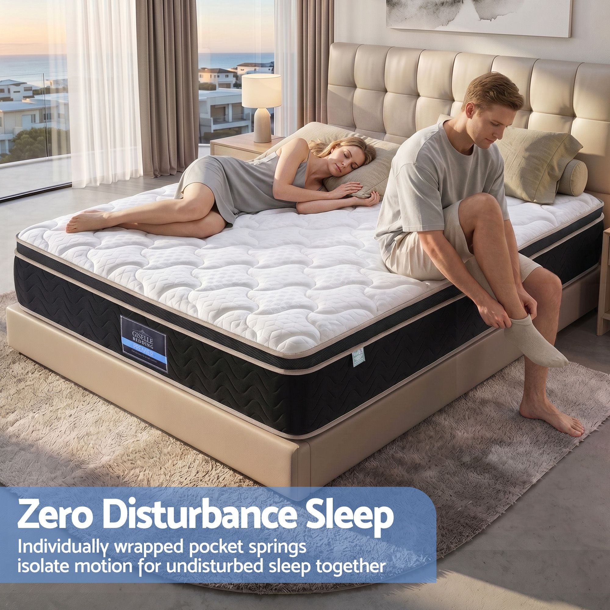 35cm Double Mattress Firm with Copper Memory Foam and Edge Support