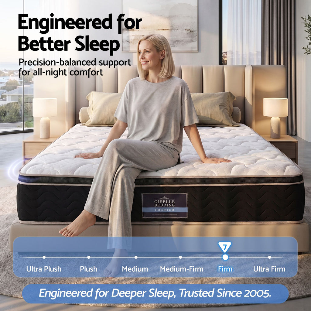 35cm King Mattress Firm with Copper Memory Foam and Edge Support