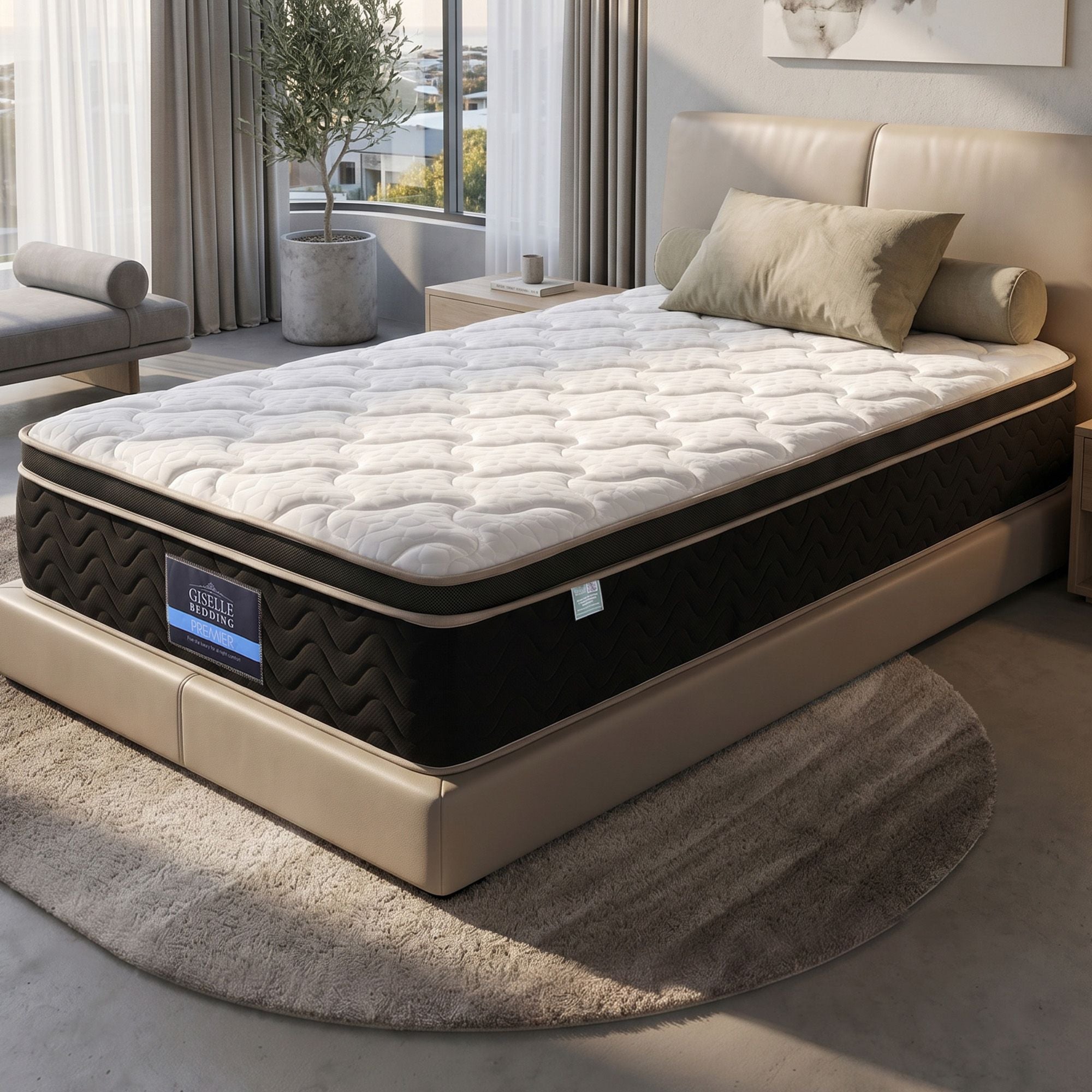 35cm King Single Mattress Firm with Copper Memory Foam and Edge Support