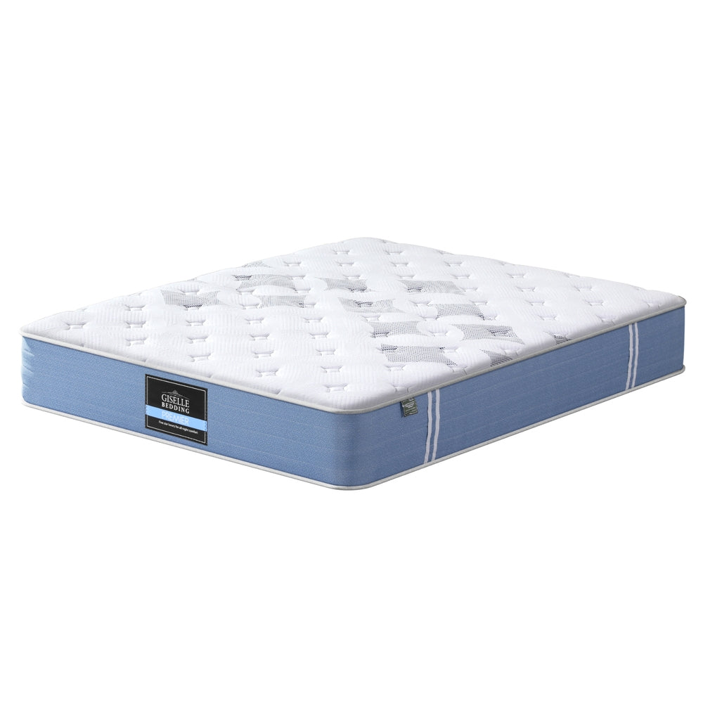 Snow Series Euro Top Bamboo Fibre Mattress 25cm Thick - Queen with quilted top and medium soft firmness rating