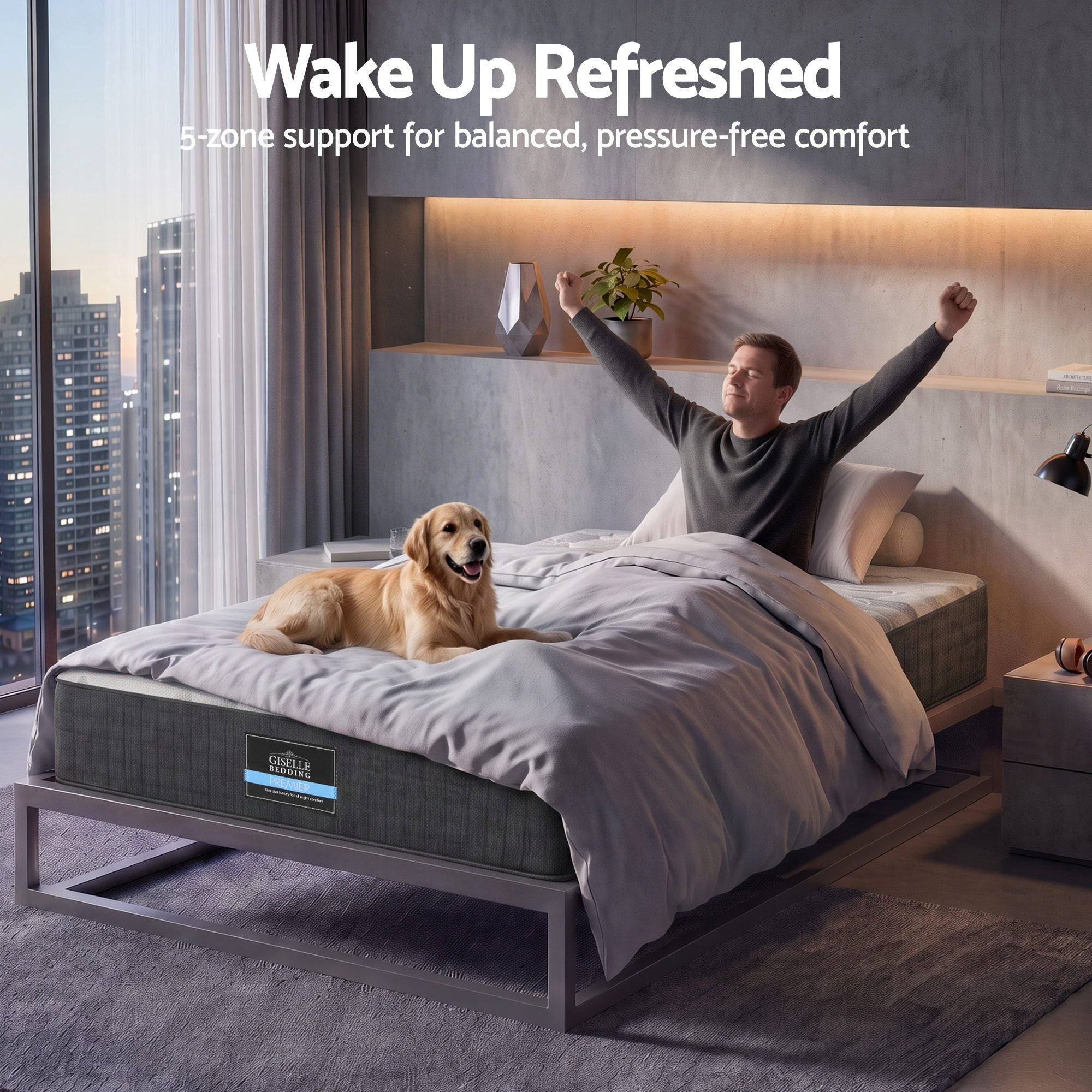 30cm Single Mattress with Edge Support and 5-Zone Comfort