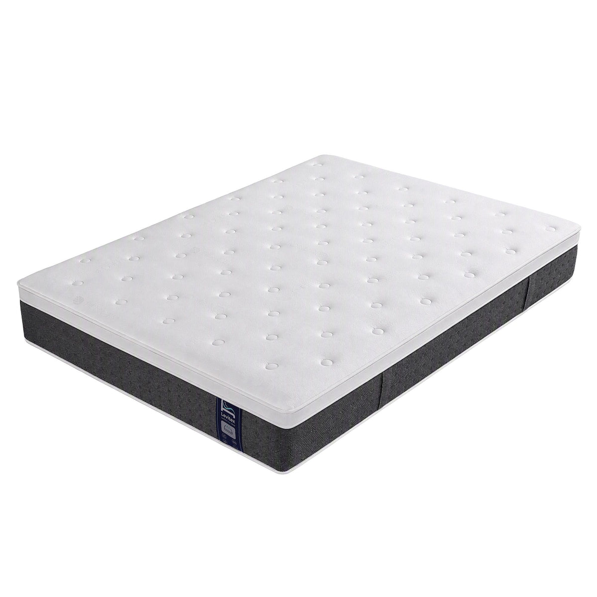 King 5-Zone Pocket Spring Mattress with Lumbar Support, Gel Memory & Egg-Crate Foam, Dual-Row Hardened Edges - White