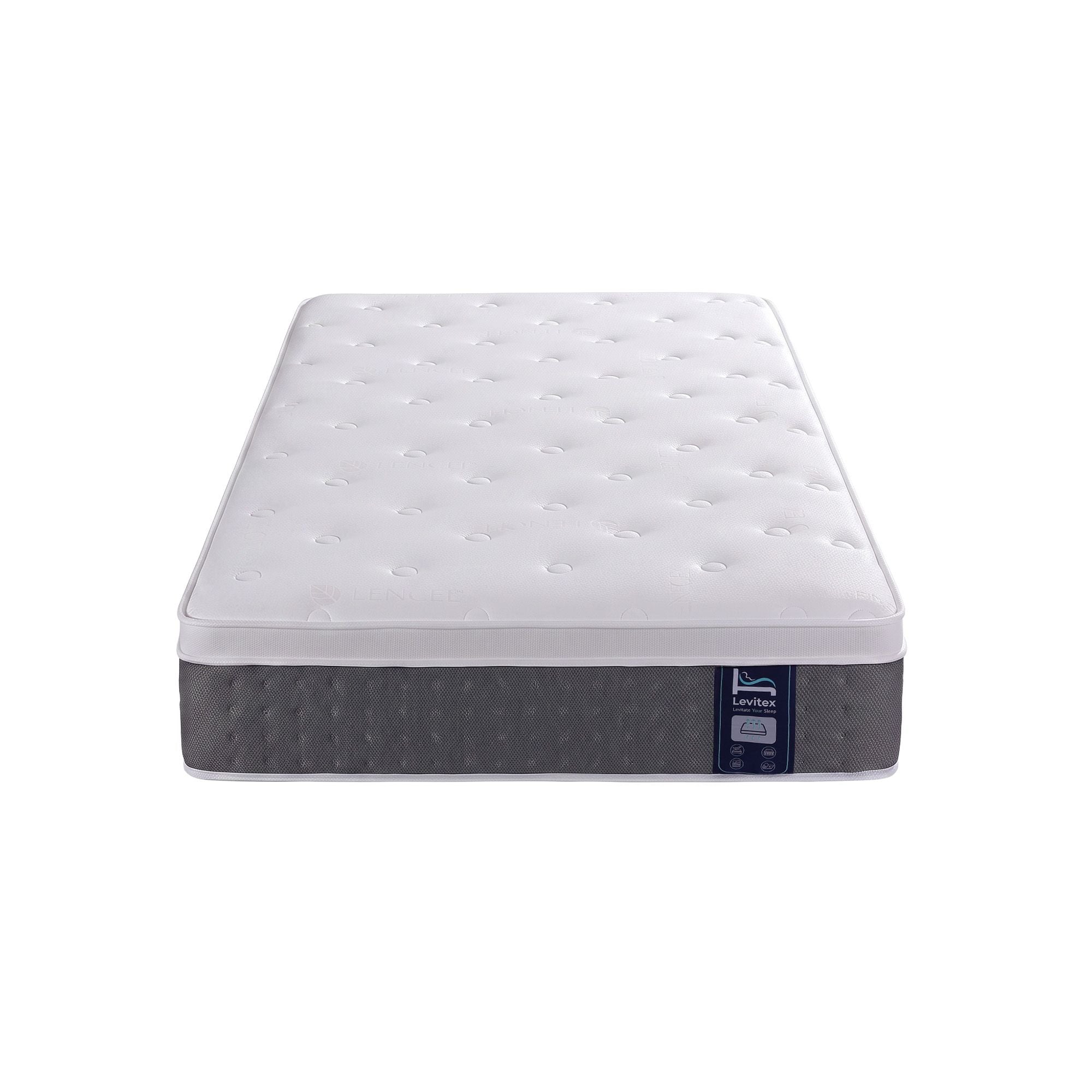 Single 5-Zone Lumbar Support Pocket Spring Mattress 30cm - White