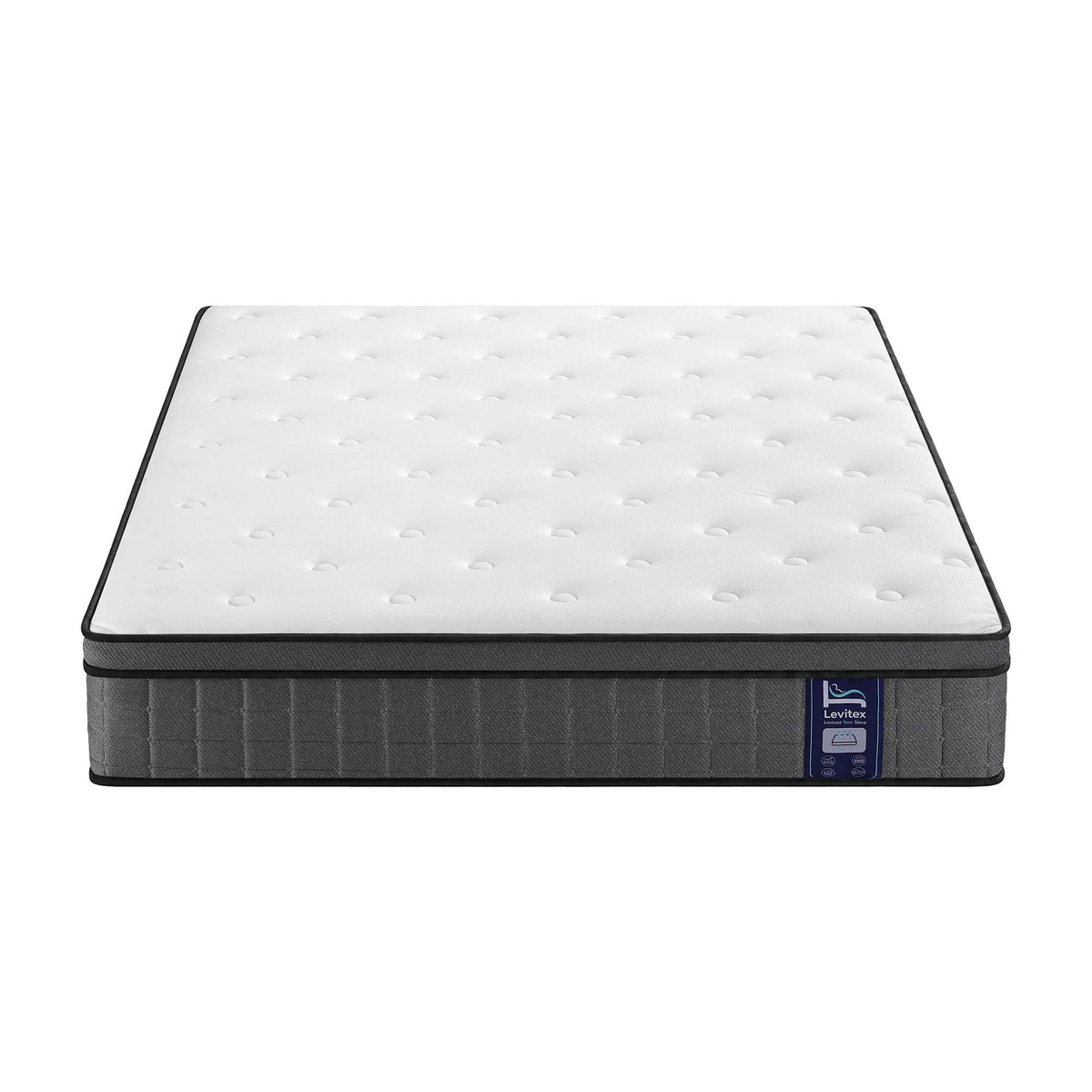 Queen 30cm Medium Firm 5-Zone Pocket Spring Mattress with Edge Support - White