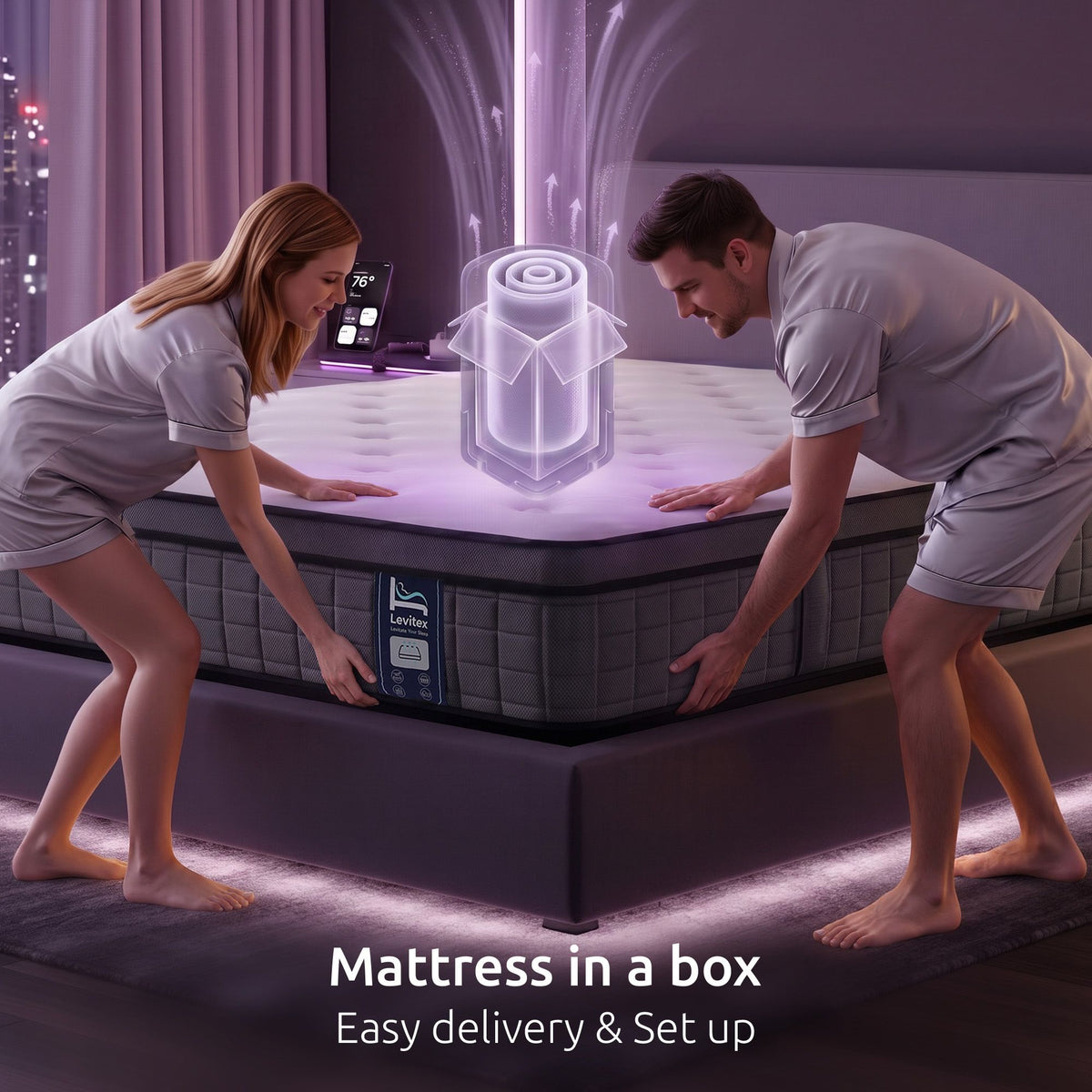Queen 30cm Medium Firm 5-Zone Pocket Spring Mattress with Edge Support - White