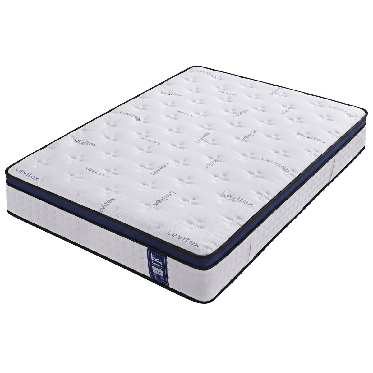 35cm Double Gel Memory Foam Mattress with 7-Zone Pocket Springs and Triple Cooling System - White