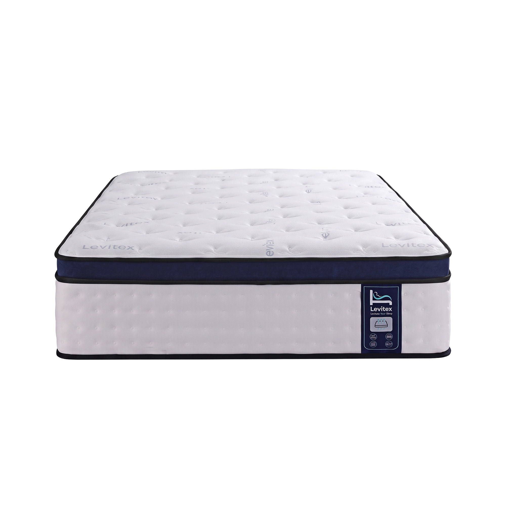 35cm Single Mattress Gel Memory Foam 7-Zone Ergonomic Pocket Spring Triple Cooling System - White
