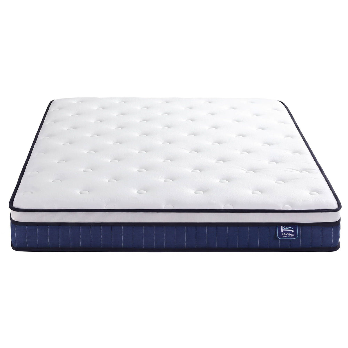 Double Mattress 23cm Pocket Spring Cooling Gel Foam Medium-Firm Support - White