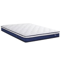 Queen 23cm Pocket Spring Mattress with Cooling Gel Foam, Medium-Firm Full-Body Support - White