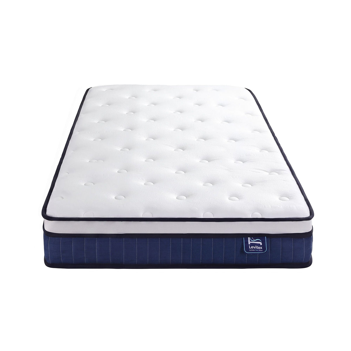 Single 23cm Pocket Spring Mattress with Cooling Gel Foam, Medium-Firm Support - White