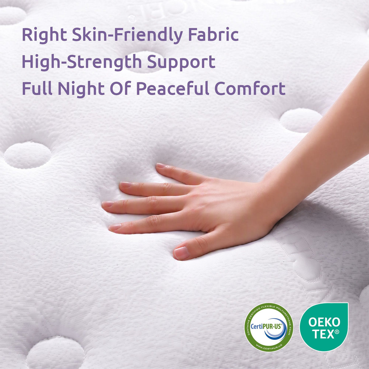 Single 23cm Pocket Spring Mattress with Cooling Gel Foam, Medium-Firm Support - White