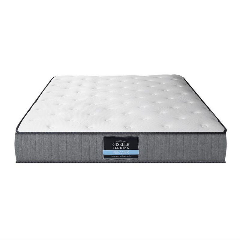 Extra Firm Leera Series Tight Top Mattress 23CM Thick - King Single with textured white top and gray sides