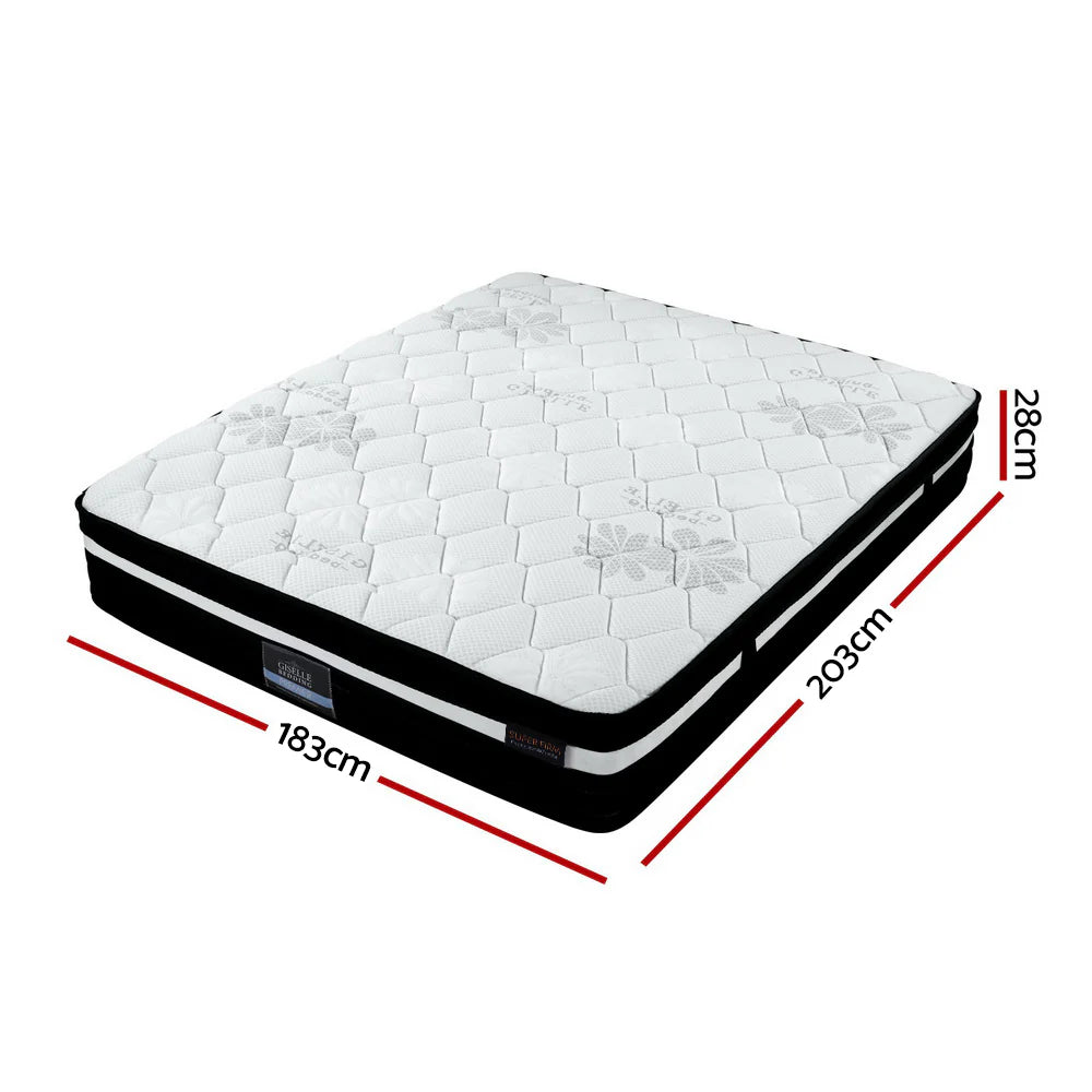 King Comfort Package | Regine Series Euro Top Mattress (Extra Firm), Deluxe Pillowtop Topper, 2 Deluxe & 2 Cooling Pillows