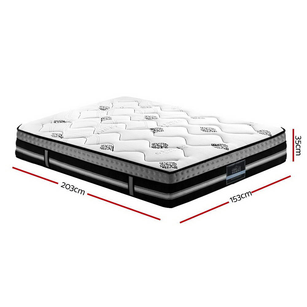 Galaxy Euro Top Cool Gel Pocket Spring Mattress 35cm Thick - Queen