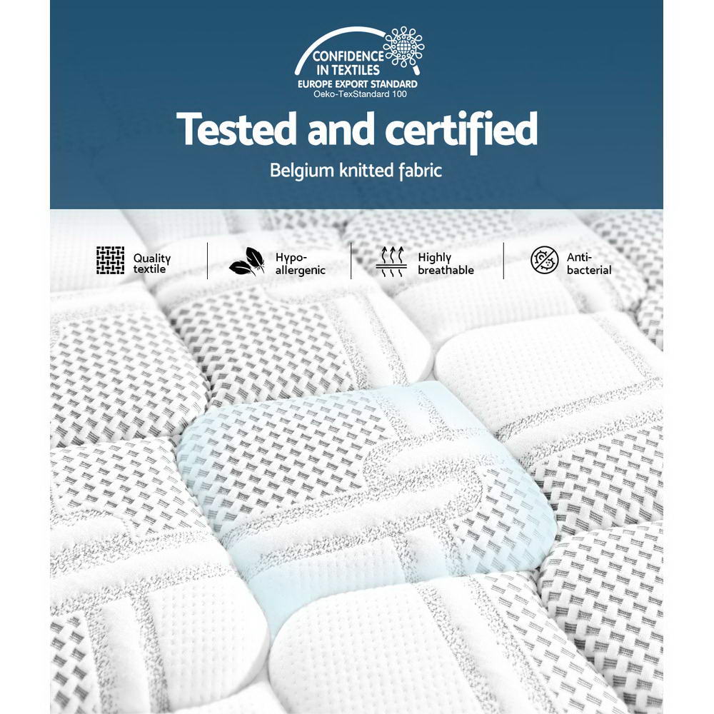 Luna Euro Top Cool Gel Pocket Spring Mattress 36cm Thick - King Single