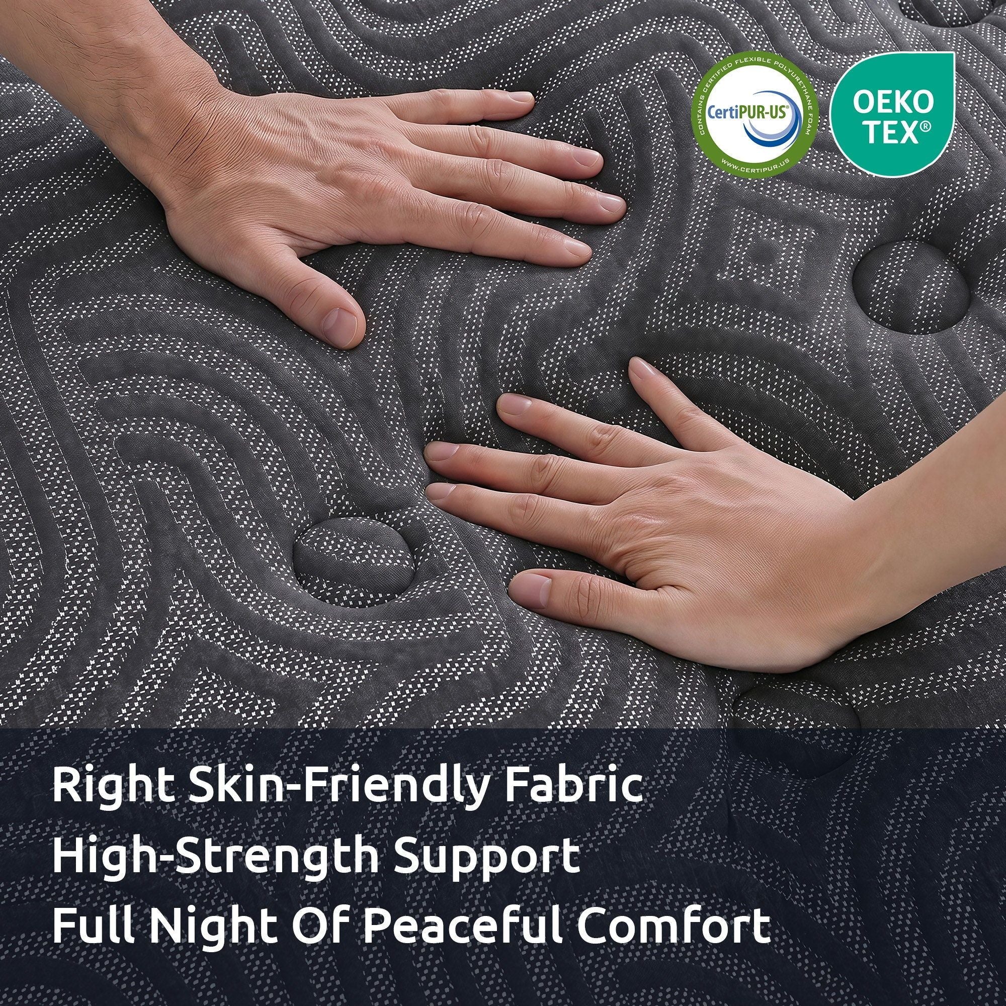 34 cm Pocket Spring Mattress with Reinforced Edge Support & 5-Zone Pressure Relief Breathable Gel Memory Foam Hybrid Mattress for Back Pain king