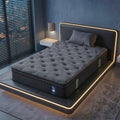 34 cm Pocket Spring Mattress with Reinforced Edge Support & 5-Zone Pressure Relief Breathable Gel Memory Foam Hybrid Mattress for Back Pain Single