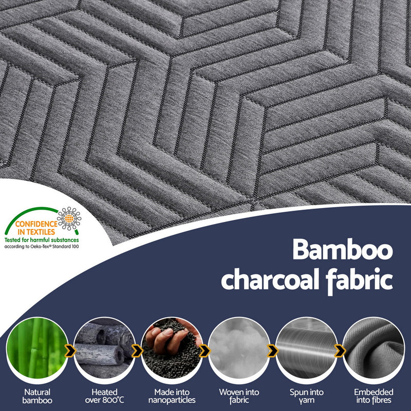 8cm Memory Foam Mattress Topper Gel Dual Layer Foam Bamboo King-6